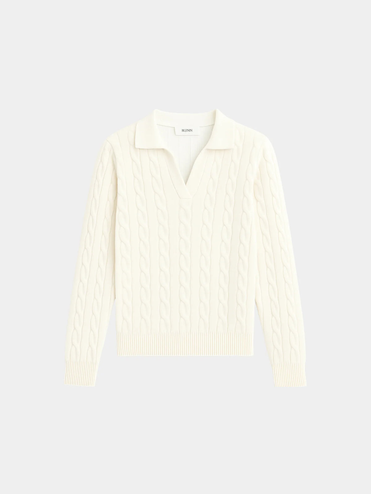 Melina | Women's Sweater Cable-Knit Chunky Textured Round Neck Soft Cosy Warm Layering Chic Feminine Casual Everyday Autumn Winter