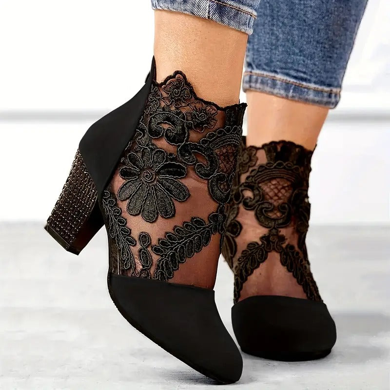 Women's Pointed Toe Block Heels
