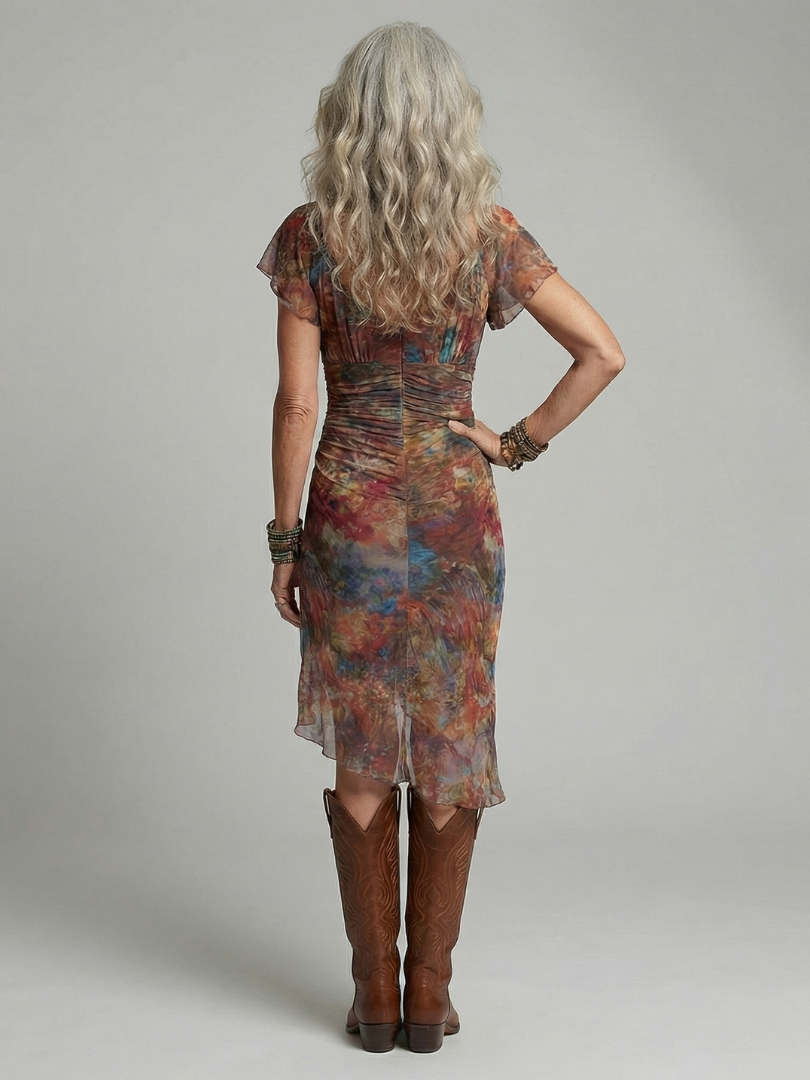 Women's Halter Neck Midi Dress Floral Print
