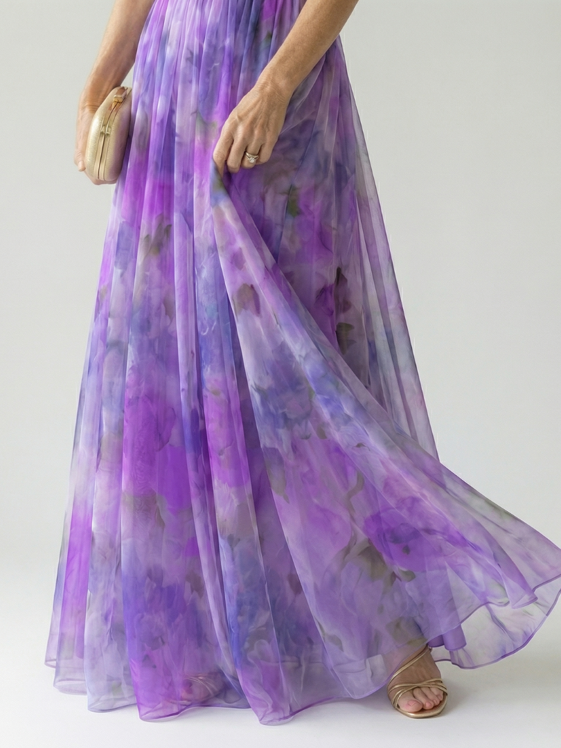 Women's Soft Wrap Floral Maxi Dress