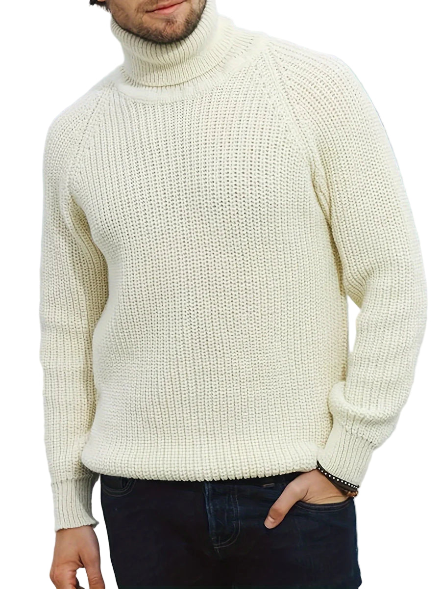 Men's Long-Sleeve Ribbed Turtleneck Sweater