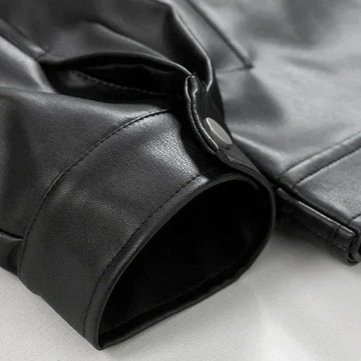 Arthur | Men's Faux Leather Jacket Classic Zip-Front Structured Moto Casual Refined Everyday Streetwear Outerwear