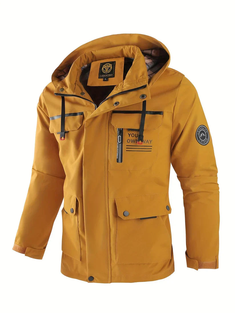 Men’s Hooded Utility Winter Jacket with Insulated Construction