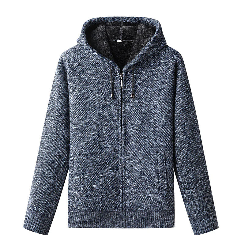 Men’s Knitted Hooded Cardigan