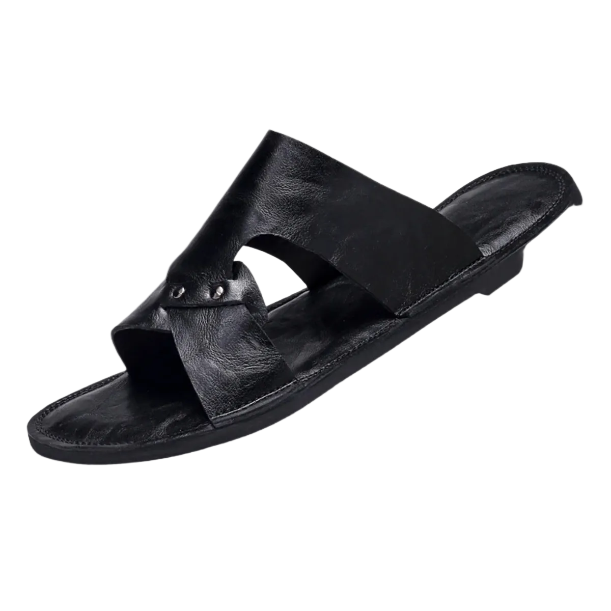 Men's Leather Comfort Slide Sandals