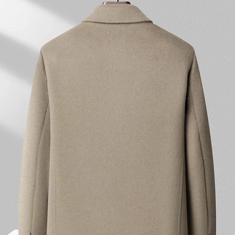 Men’s Minimal Wool-Blend Button Jacket