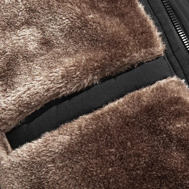 Men’s Sherpa-Lined Hooded Puffer Jacket