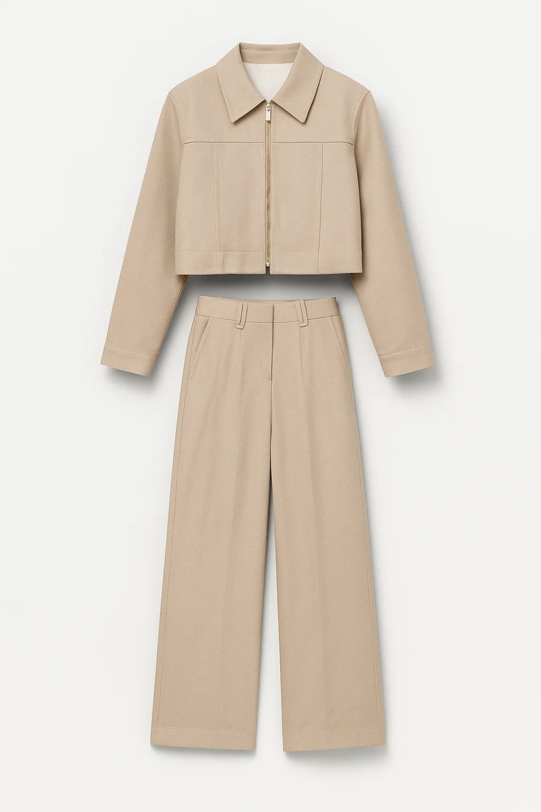 Vesper | Women's Co-ord Set Cropped Blazer High-Waist Wide-Leg Trousers Two-Piece Tailored Structured Elegant Coordinated Chic