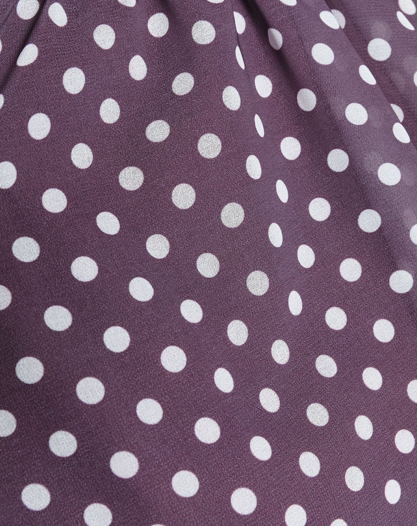 Women's Polka Dot Halter Bubble Hem Top Purple