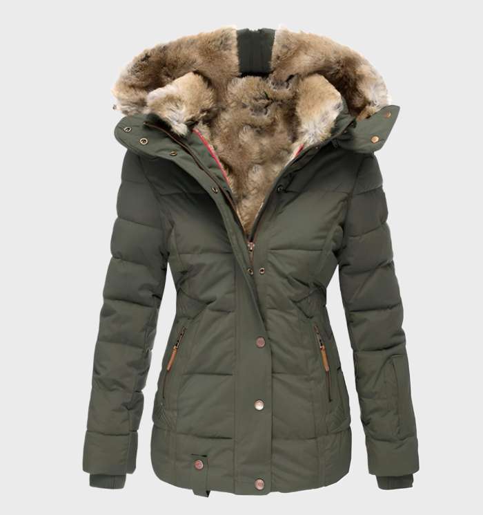 Women’s Faux Fur Hooded Winter Jacket