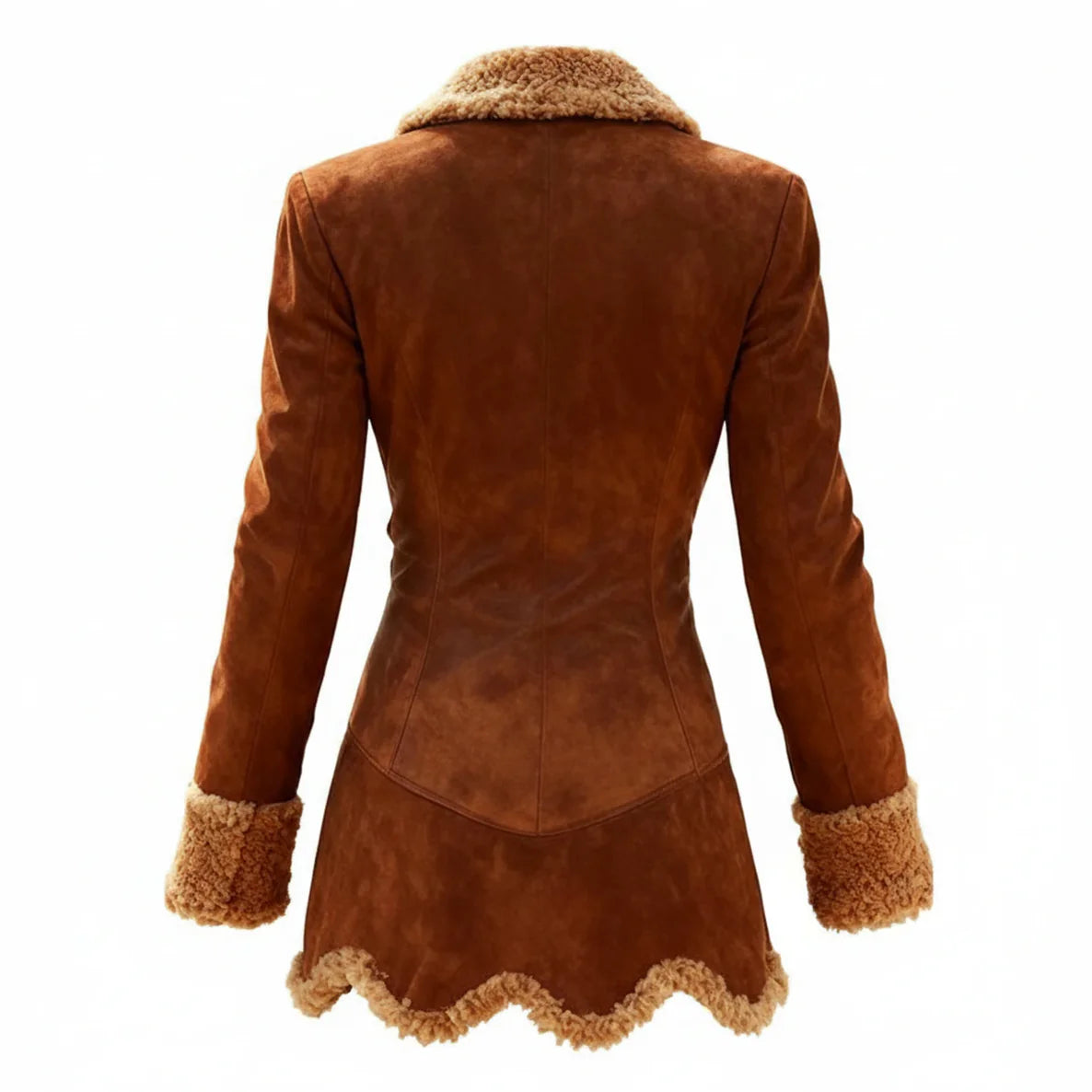 Women’s Faux Fur Trim Tailored Winter Jacket