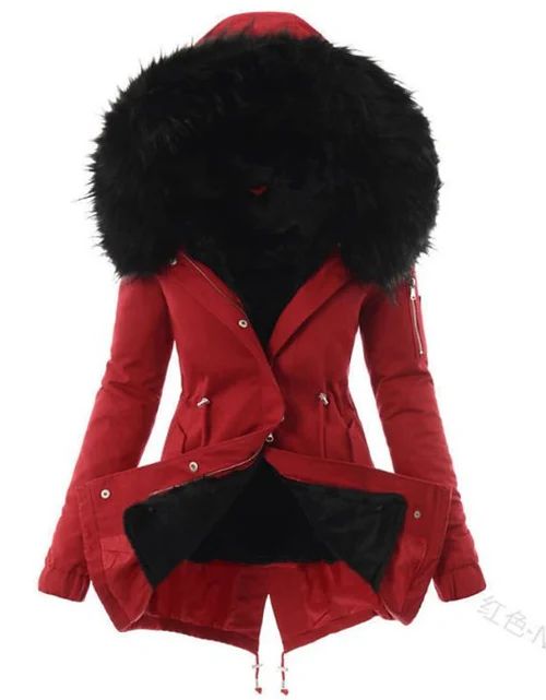 Women’s Fur Hooded Winter Parka Coat