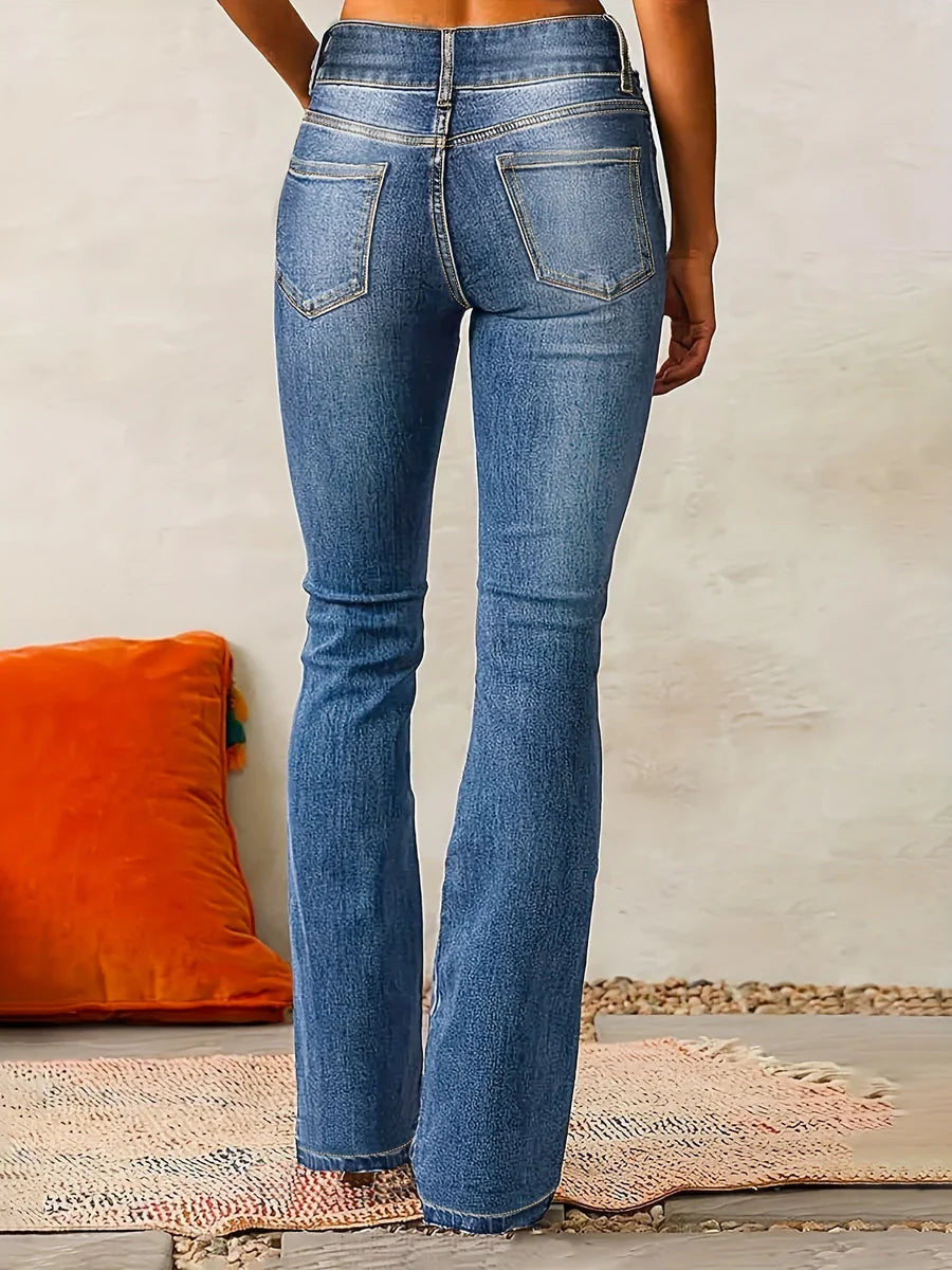 Women’s High-Waist Flared Denim Jeans