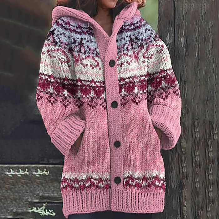 Women’s Hooded Knitted Cardigan Coat
