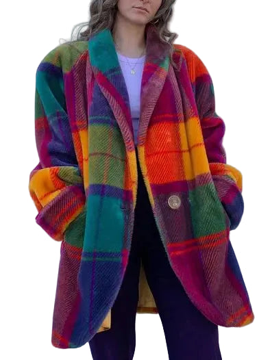 Women’s Oversized Check Coat