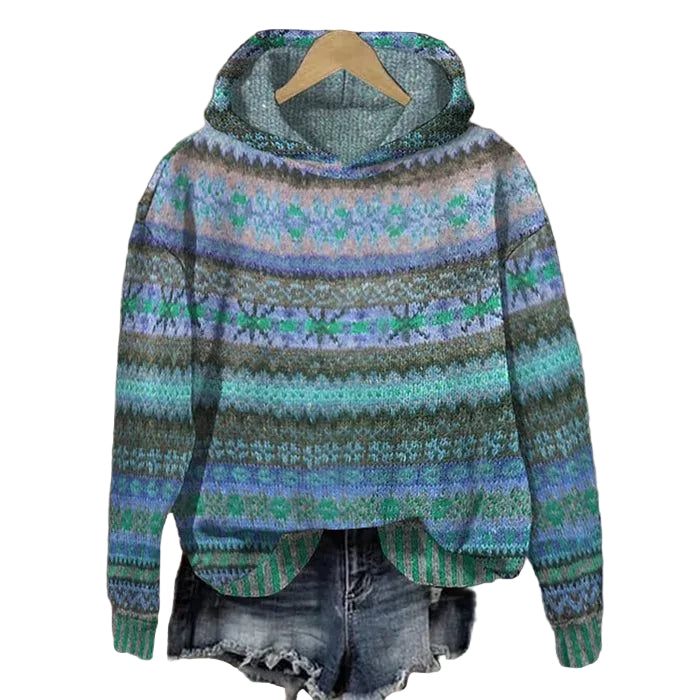 Women’s Patterned Knit Hoodie