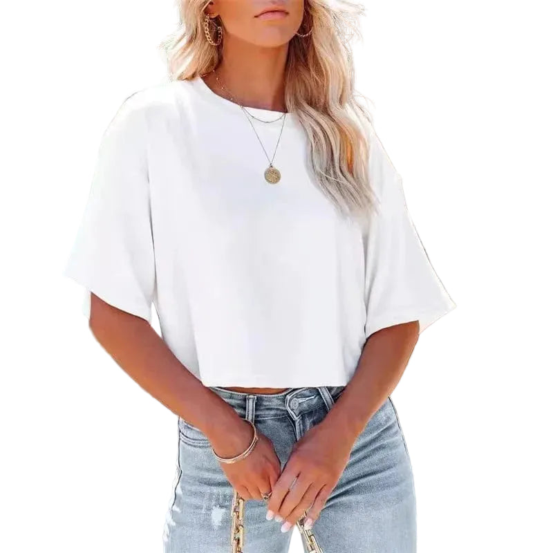 Womens Relaxed Crop T-Shirt