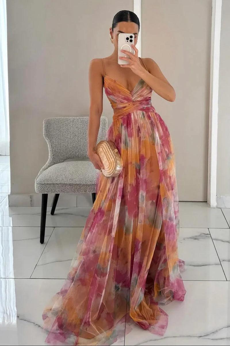 Women’s Sheer Wrap Maxi Dress