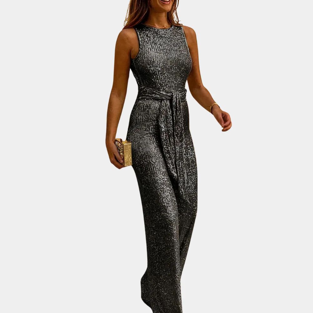 Women’s Sleeveless Sequin Evening Jumpsuit