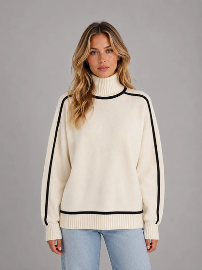 Reign | Women's Sweater Roll Neck Soft Knit Oversized Relaxed Cosy Warm Layering Chic Feminine Casual Everyday Autumn Winter