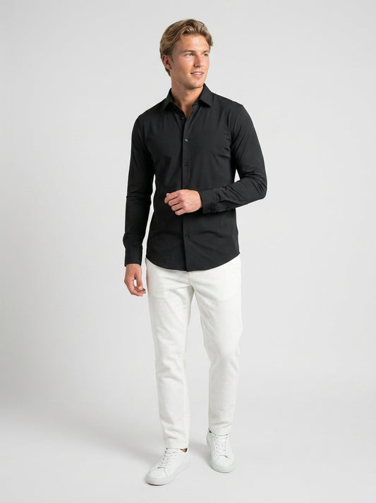 George | Men's Shirt Stretch Wrinkle Free Slim Fit - Front [Lystr 6a7640ec2ea66f06edfe8190:front]