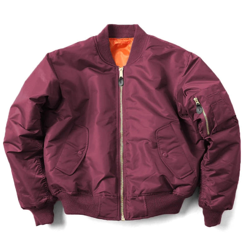 Marc | Men's Bomber Jacket Padded Zip Pockets Insulated Warm Structured Casual Everyday Layering Autumn Winter Outerwear Sporty