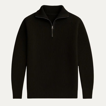 Jago | Men's Merino Wool Sweater Quarter-Zip Premium Soft Warm Refined Smart Casual Everyday Layering Autumn Winter Knitwear Cosy