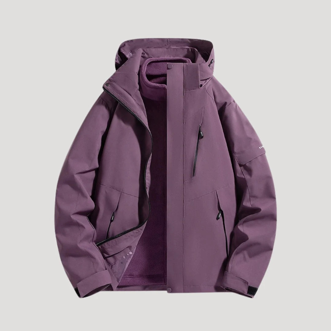 Salma | Women's Rain Jacket Waterproof Hooded Timeless Outdoor Windproof Warm Functional Casual Everyday Autumn Winter Outerwear