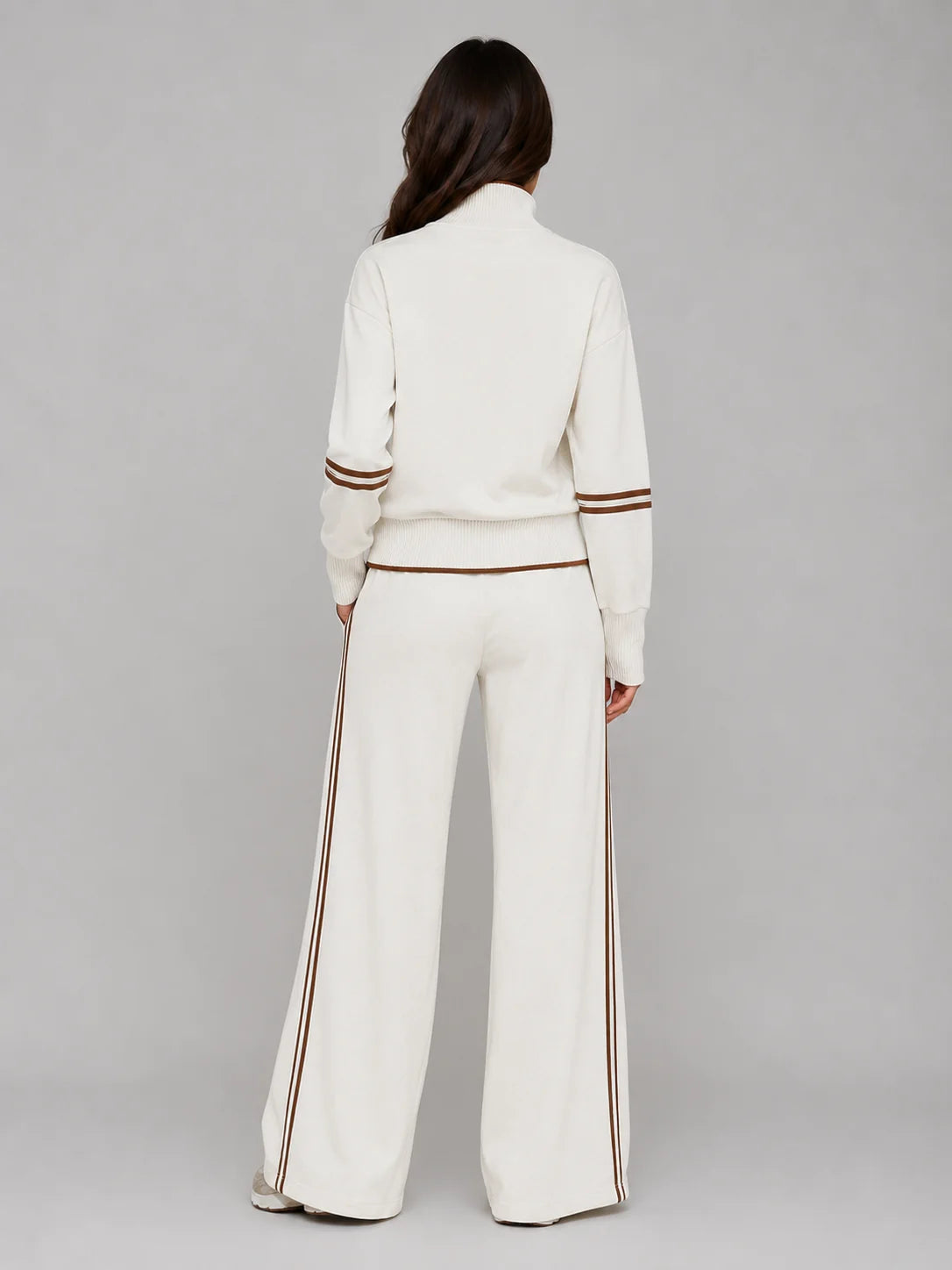 Rosalie | Women's Lounge Set Half-Zip Relaxed Wide-Leg Tracksuit Two-Piece Soft Cosy Warm Coordinated Comfort Loungewear Casual
