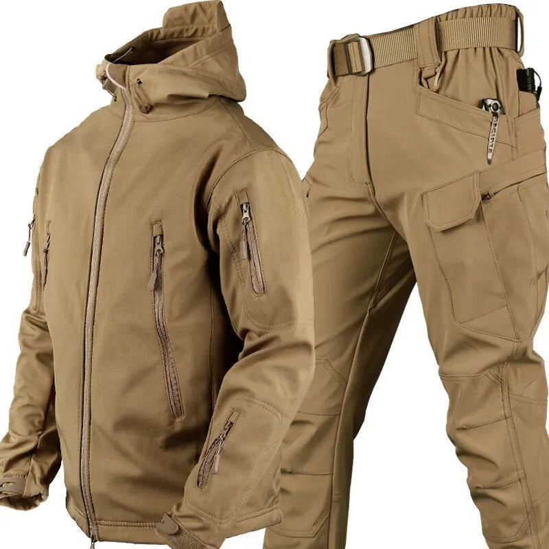Callan | Men's Co-ord Set Waterproof Windproof Fleece-Lined Outdoor Two-Piece Jacket Trousers Warm Insulated Technical Functional
