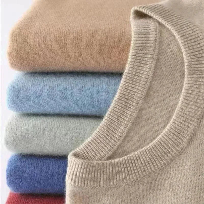 Leander | Men's Crew Neck Sweater Classic Soft Breathable Knit Warm Timeless Smart Casual Everyday Layering Autumn Winter Knitwear