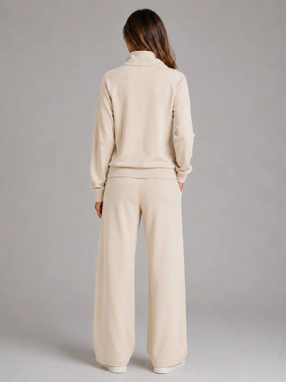 Pamela | Women's Lounge Set Half-Zip Relaxed Two-Piece Soft Cosy Warm Coordinated Comfort Loungewear Casual Everyday Autumn Winter