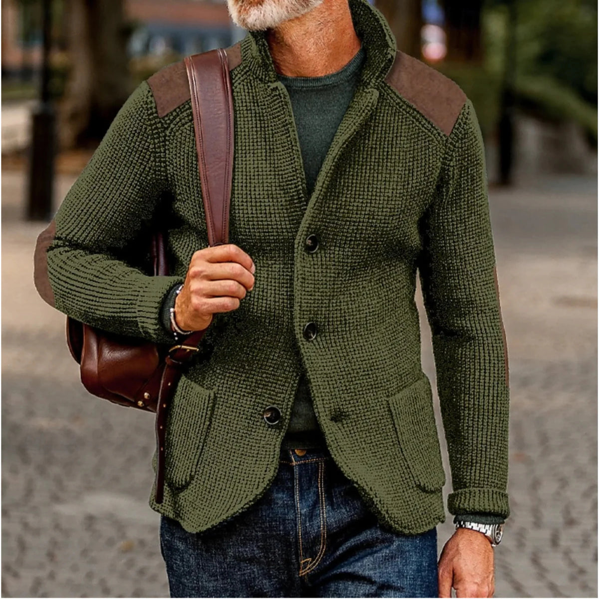 Bernard | Men's Cardigan Knit Warm Versatile Soft Refined Layering Smart Casual Everyday Autumn Winter Knitwear Cosy Comfortable