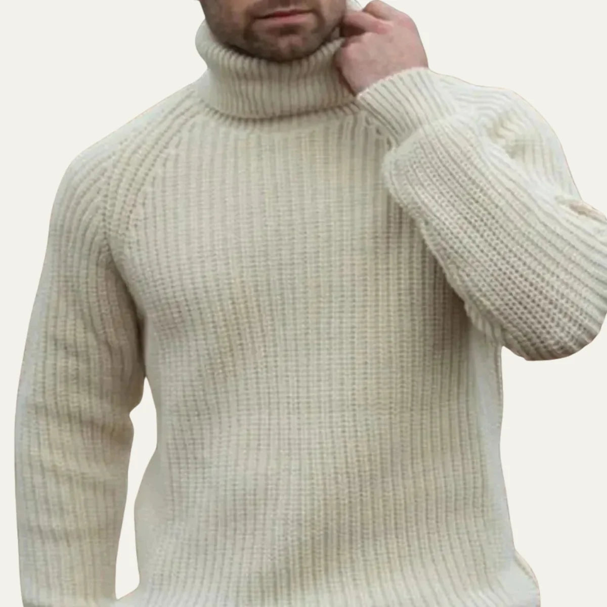 Donovan | Men's Turtleneck Sweater Chunky Fisherman Knit Warm Thick Durable Soft Smart Casual Everyday Layering Autumn Winter