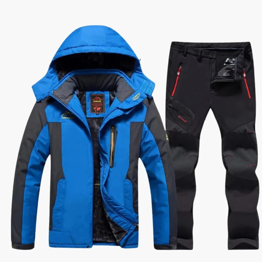 Braxton | Men's Co-ord Set Winter Zip Jacket Elastic-Waist Trousers Two-Piece Insulated Warm Technical Outdoor Snow Functional