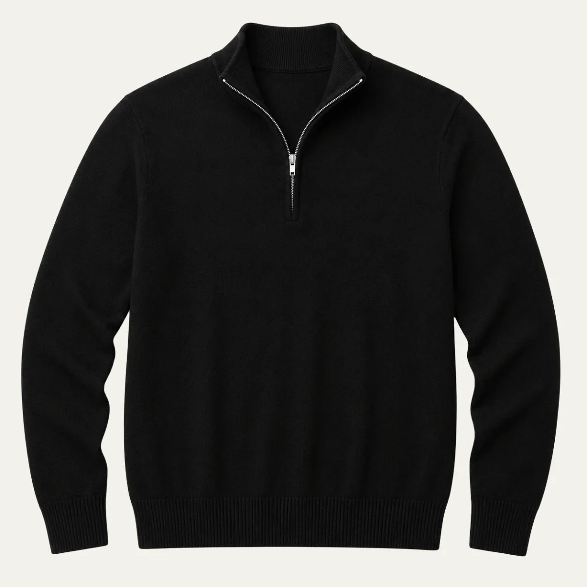 Kelvin | Men's Quarter-Zip Sweater Mock Neck Soft Knit Warm Sleek Smart Casual Everyday Layering Autumn Winter Knitwear Cosy