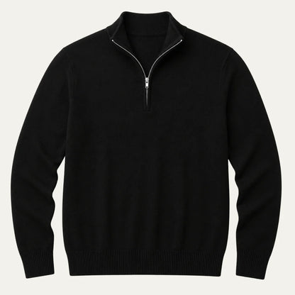 Kelvin | Men's Quarter-Zip Sweater Mock Neck Soft Knit Warm Sleek Smart Casual Everyday Layering Autumn Winter Knitwear Cosy