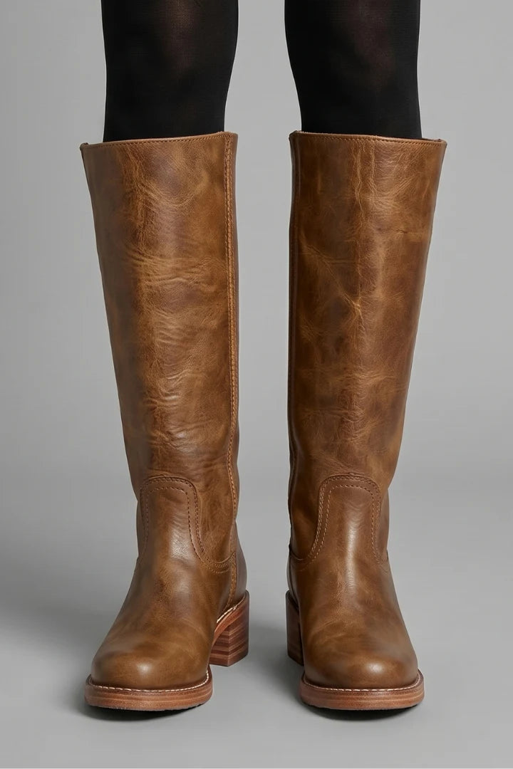 Melody | Women's Boots Orthopaedic Mid-Calf Shaft Rounded Toe Structured Heel Cushioned Comfort Pull-On Everyday Autumn Winter