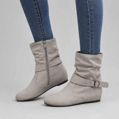 Whitney | Women's Slouch Boots Ankle Soft Relaxed Structured Chic Casual Everyday Autumn Winter Footwear Statement Timeless