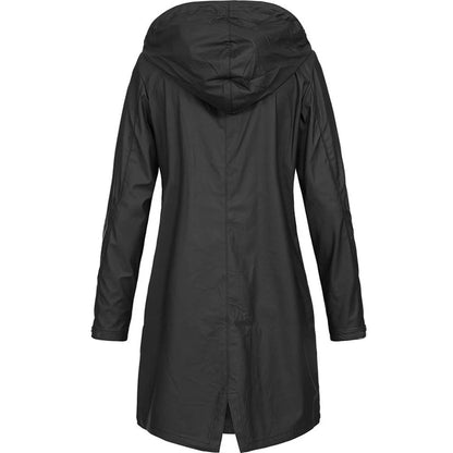 Scarlette | Women's Rain Jacket Long Waterproof Hooded Lightweight Windproof Functional Casual Everyday Outdoor Autumn Winter