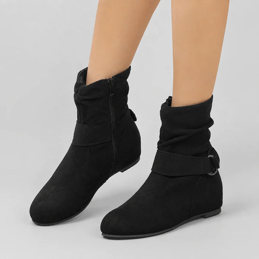 Whitney | Women's Slouch Boots Ankle Soft Relaxed Structured Chic Casual Everyday Autumn Winter Footwear Statement Timeless