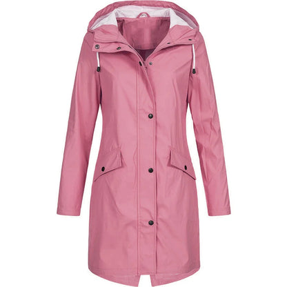 Scarlette | Women's Rain Jacket Long Waterproof Hooded Lightweight Windproof Functional Casual Everyday Outdoor Autumn Winter