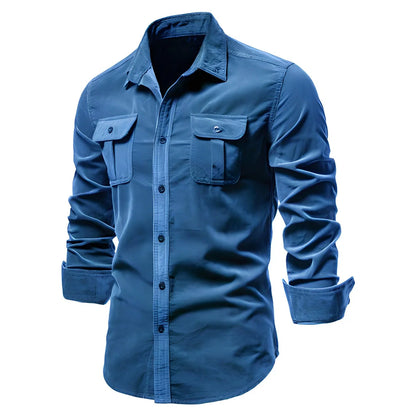 Alessandro | Men's Shirt Casual Button Front Structured Refined Smart Casual Everyday Autumn Layering Versatile Clean Modern