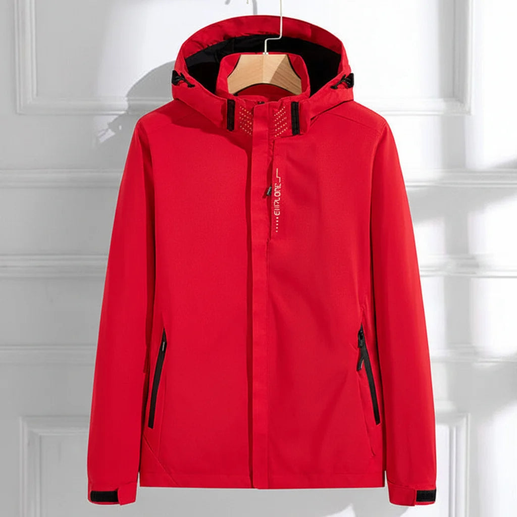 Samara | Women's Rain Jacket Elegant Hooded Waterproof Detailed Functional Windproof Chic Casual Everyday Autumn Winter Outerwear