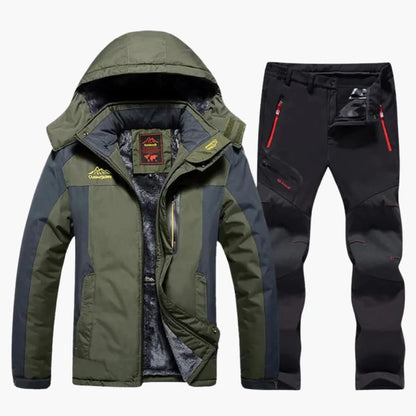 Braxton | Men's Co-ord Set Winter Zip Jacket Elastic-Waist Trousers Two-Piece Insulated Warm Technical Outdoor Snow Functional