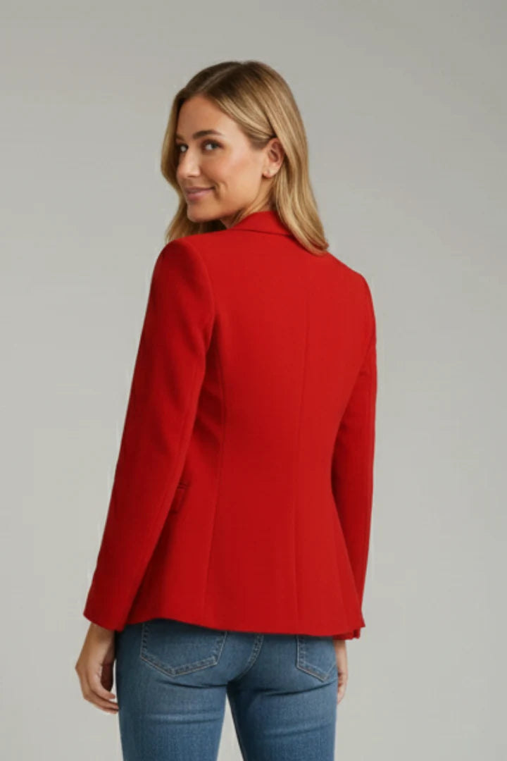 Meredith | Women's Blazer Notched Lapel Single Button Tailored Structured Smart Occasion Office Everyday Autumn Winter Layering