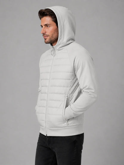 Brett | Men's Jacket Hooded Quilted Lightweight Zip-Through Padded Insulated Warm Casual Everyday Layering Autumn Winter Outerwear