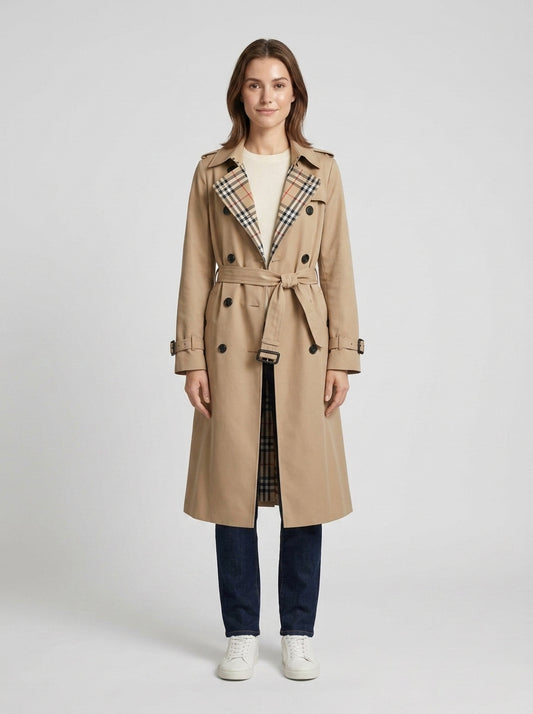 Sophie | Women's Coat Trench Notched Lapel Double - Front [Lystr 6a7ef4aa0a1912fe6f7813ba:front]
