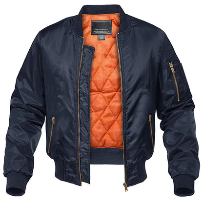 Marc | Men's Bomber Jacket Padded Zip Pockets Insulated Warm Structured Casual Everyday Layering Autumn Winter Outerwear Sporty
