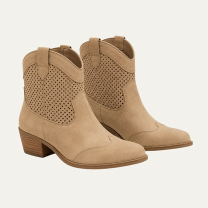 Marisol | Women's Ankle Boots Cowboy Block Heel Western Pointed Structured Statement Chic Casual Everyday Autumn Winter Footwear